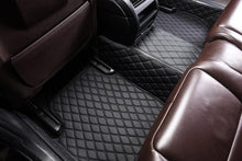 Load image into Gallery viewer, LUXURY CAR MAT - BLACK LEATHER &amp; BLACK STITCHING
